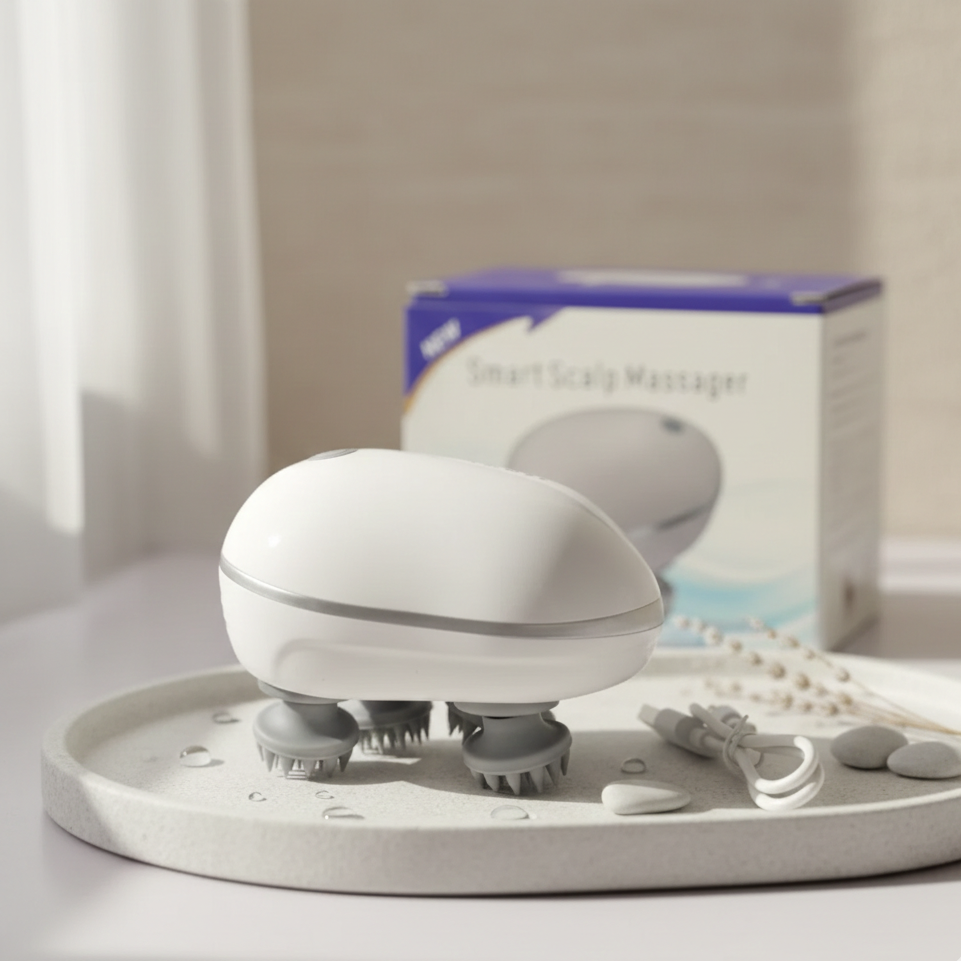 Smart Electric Scalp Massager With Soft Silicone Massage Heads