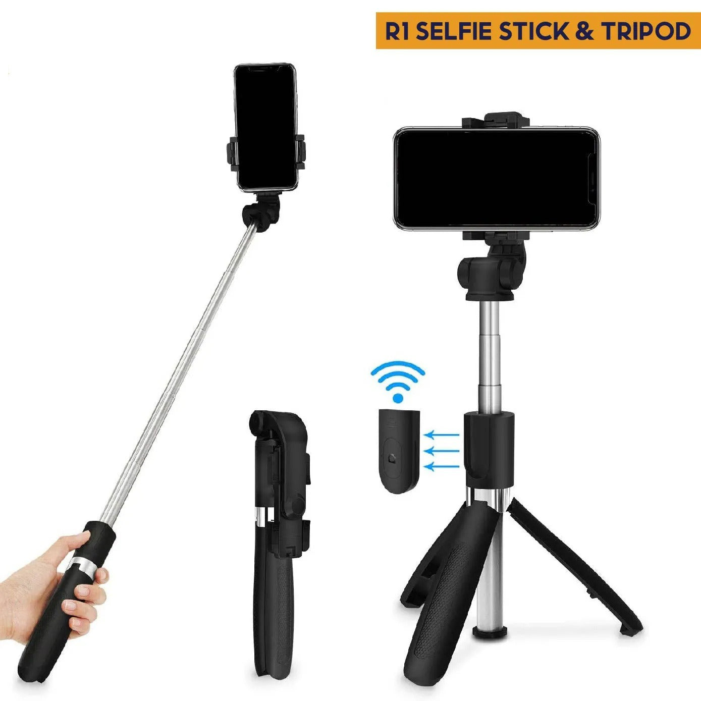 Selfie Stick Tripod R1S Bluetooth Remote Control Tripod Selfie Stick